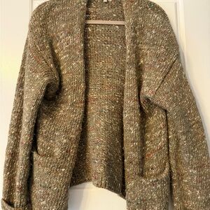 Wilfred Brown Chunky Knit Cardigan